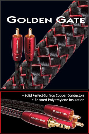AudioQuest Golden Gate 1.0M Pair RCA Interconnect Cable 1
