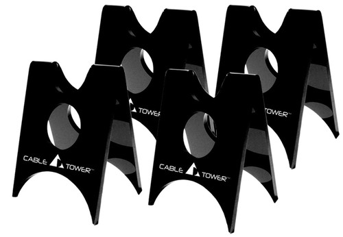 Dedicated Audio Cable Tower V2 Audio/Video Cable Support (Black, Set of 4) 6