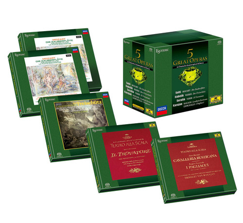 5 Great Operas on Deutsche Grammophon & Decca Hybrid Stereo Japanese Import 9SACD Box Set 1