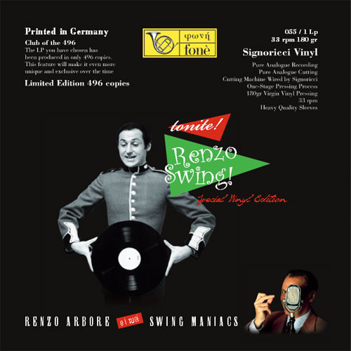 Renzo Arbore E I Suoi Swing Maniacs Tonite! Renzo Swing! 180g LP 1