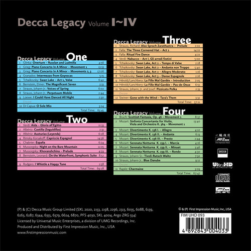 Decca Legacy Volume I-IV Ultra HD 4CD Booklet 2