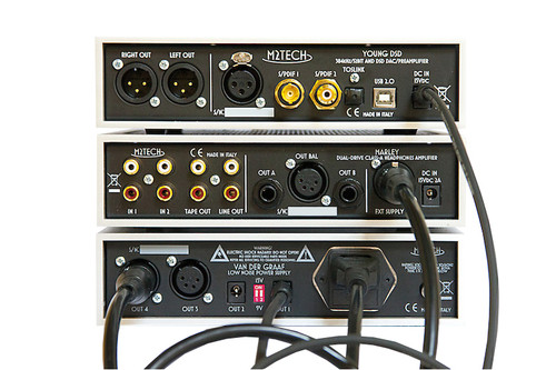 M2TECH Young PCM/DXD/DSD128 DAC Preamp & FREE Van der Graaf 4 Device Low Noise Sequential Power Supply 5