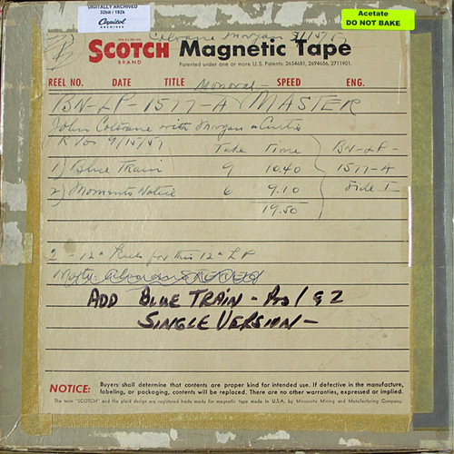 John Coltrane Blue Train 180g LP (Mono) 2