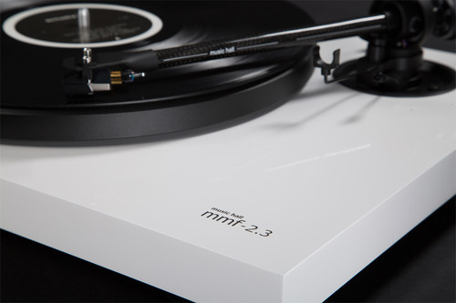 Music Hall MMF-2.3WH Turntable (White) with Spirit MM Cartridge 3.5mV 3