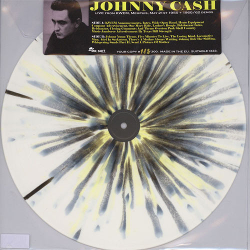 Johnny Cash Live from KWEM, Memphis, May 21st 1955 + 1960/62 Demos Numbered Limited Edition LP (White Vinyl)