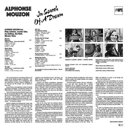 Alphonse Mouzon In Search Of A Dream 180g LP 2