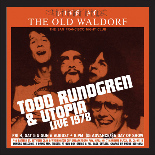 Todd Rundgren & Utopia Live At The Old Waldorf 2LP (Gold Vinyl) 1