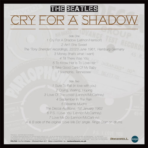 The Beatles Cry For A Shadow Numbered Limited Edition 180g Import LP (Clear Green Vinyl) 2
