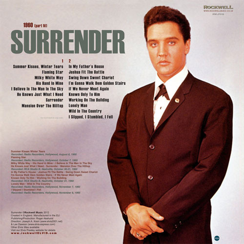 Elvis Presley Surrender Numbered Limited Edition 180g Import LP
