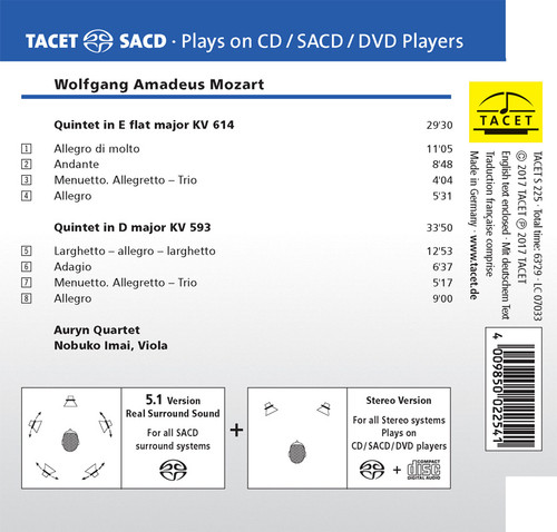 Mozart Quintets in E & D Hybrid Multi-Channel & Stereo SACD 2