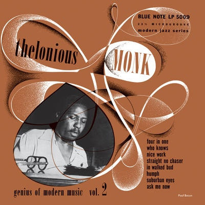 Thelonious Monk Genius of Modern Music Vol. 2 10" Vinyl 1
