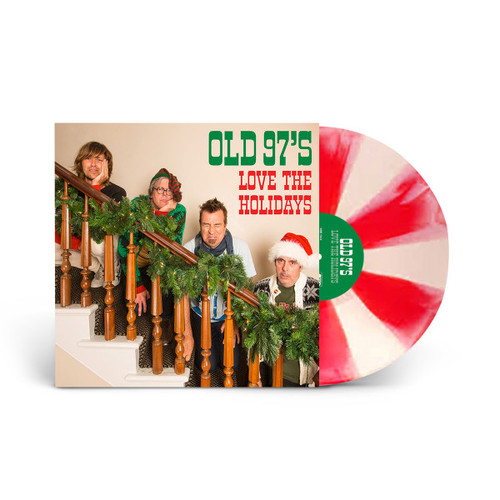 The Old 97's Love the Holidays LP (Candy Cane Red & White Vinyl) 2