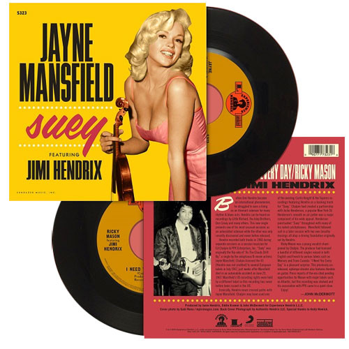 Jayne Mansfield feat. Jimi Hendrix Suey/I Need You Every Day 45rpm 7" Vinyl 1