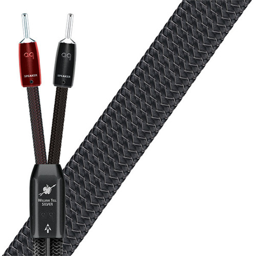 AudioQuest William Tell ZERO Silver Speaker Cables (8 Feet, Banana Termination) 1