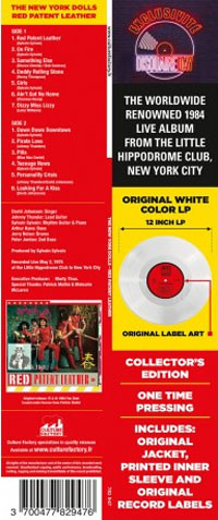 The New York Dolls Red Patent Leather LP (White Vinyl) 2