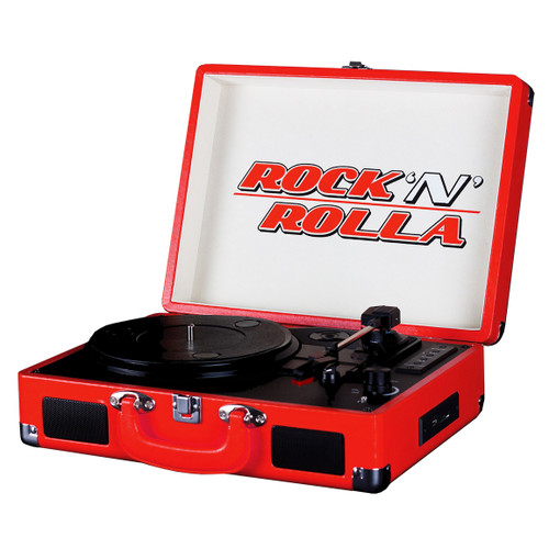 Rock 'N' Rolla Jr. Portable Briefcase Turntable (Red) 1