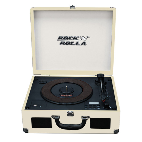 Rock 'N' Rolla XL Portable Briefcase Turntable (Beige/Dark Cream) 1