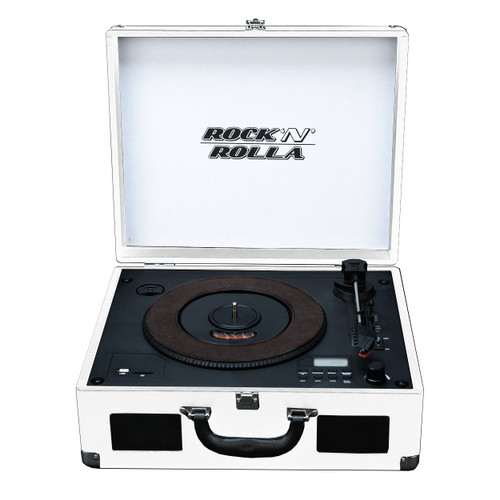 Rock 'N' Rolla XL Portable Briefcase Turntable (White) 1