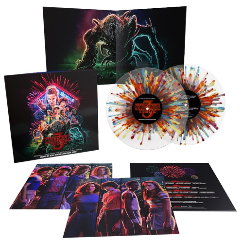 Kyle Dixon & Michael Stein Stranger Things 3 Score 2LP (Fireworks Splatter Vinyl) 1