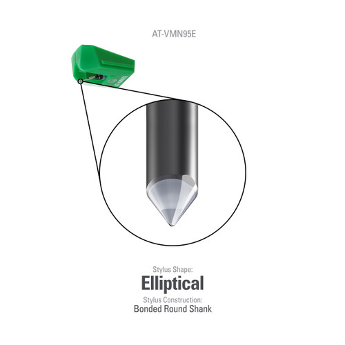Audio-Technica AT-VMN95E Replacement Stylus (Elliptical Bonded) 2