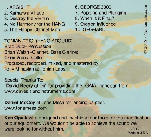 The Tonian Trio Hang Around CD 2