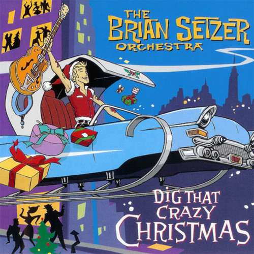 The Brian Setzer Orchestra Dig That Crazy Christmas LP (Red & White Splatter Vinyl) 1