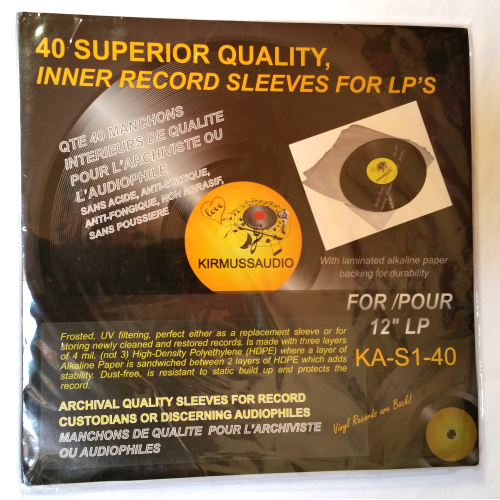 KirmussAudio KA-S1-40 Superior Quality - Inner Record Sleeves for LPs 1
