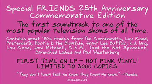 Friends Soundtrack 2LP (Hot Pink Vinyl) 2