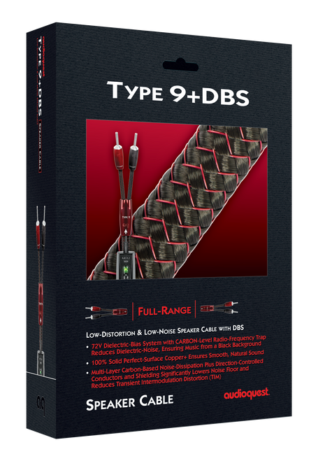 AudioQuest Type 9+DBS Speaker Cables (10 Feet, Multi-Spade Termination)