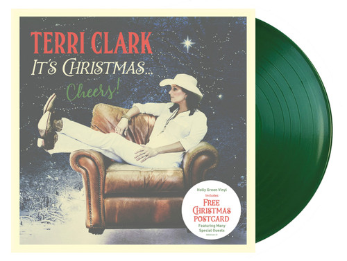 Terri Clark It's Christmas...Cheers! LP (Holly Green Vinyl) 2
