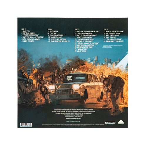 John Carpenter & Alan Howarth Escape From New York Soundtrack 180g 2LP ("Statue Of Liberty" Colored Vinyl) 5
