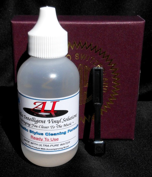 Audio Intelligent Vinyl Solutions Enzymatic Stylus Cleaning Formula with Brush (2 Ounce, No Alcohol) 1