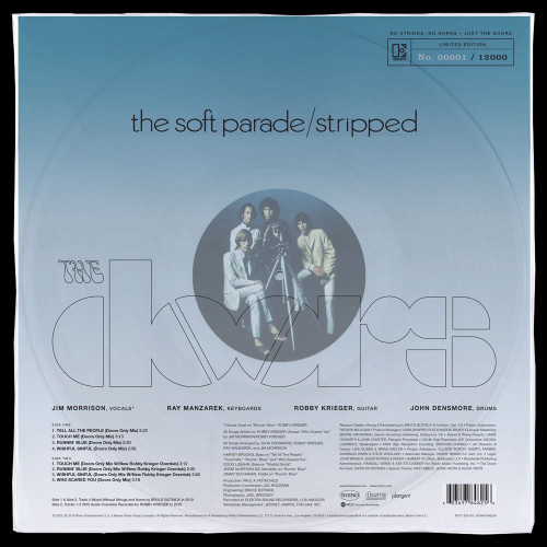 The Doors The Soft Parade: Stripped - Doors Only Mix Numbered Limited Edition 180g LP (Clear Vinyl)