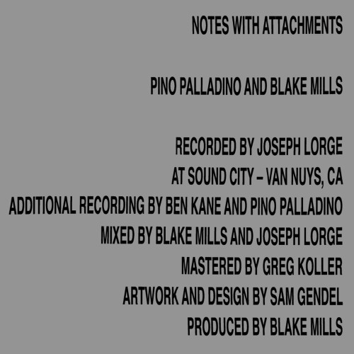Pino Palladino & Blake Mills Notes With Attachments LP 1