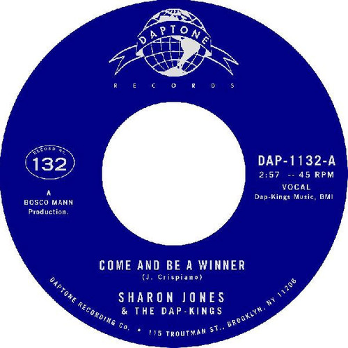 Sharon Jones & The Dap Kings Come And Be A Winner 45rpm 7" Vinyl 1