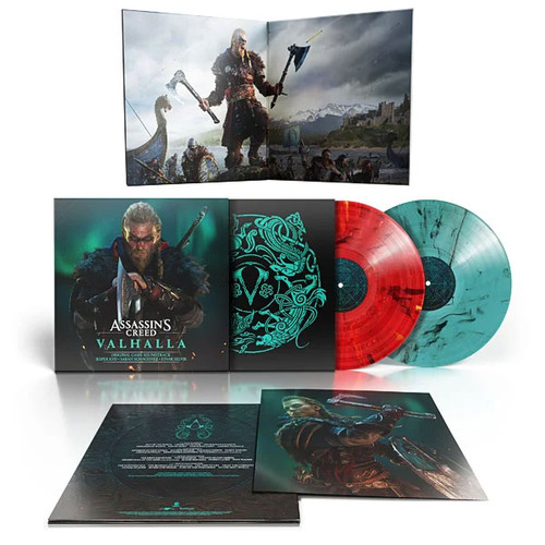 Assassin's Creed Valhalla (Original Game Soundtrack) 2LP (Red With Yellow Splatter & Teal With Black Smoke Vinyl) 2