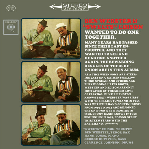Ben Webster & "Sweets" Edison Low Numbered Limited Edition 180g 45rpm 2LP #67-77 1