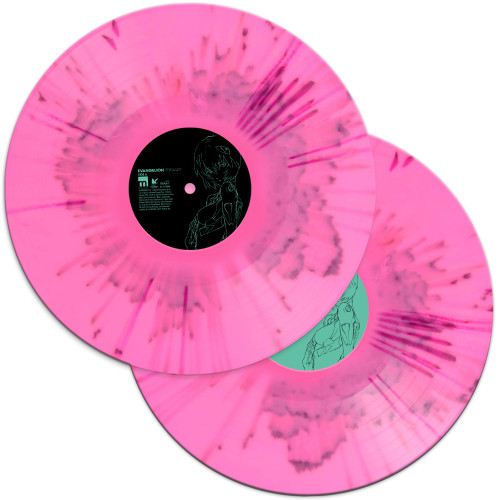 Evangelion Finally Soundtrack 2LP (Opaque Pink & Magenta Splatter Vinyl) 3