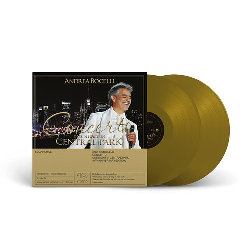Andrea Bocelli Concerto: One Night In Central Park - 10th Anniversary 180g 2LP (Gold Vinyl) 1