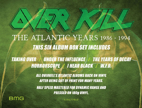 Overkill The Atlantic Years 1986-1994 Half-Speed Mastered 180g 6LP Box Set 3