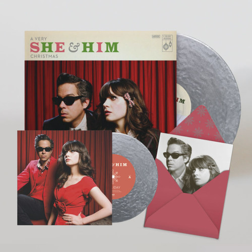 She & Him A Very She & Him Christmas (10th Anniversary Deluxe) LP & 45rpm 7" Vinyl (Silver Vinyl) 2