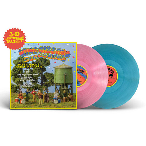 King Gizzard & The Lizard Wizard Paper Mache Dream Balloon Numbered Limited Edition 2LP (Pink & Blue Sea Glass Vinyl) 1