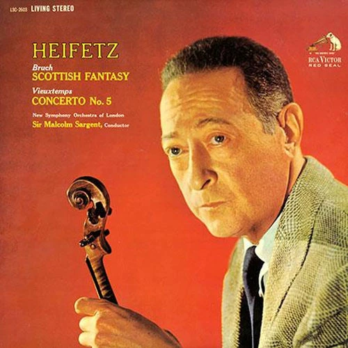 Jascha Heifetz Bruch Scottish Fantasy & Vieuxtemps Concerto No. 5 180g LP 1