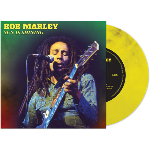 Bob Marley Sun Is Shining 45rpm 7" Vinyl Single (Yellow Marble Vinyl) 1