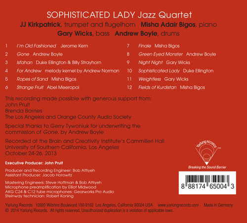 The Sophisticated Lady Jazz Quartet Sophisticated Lady Jazz Quartet CD 2