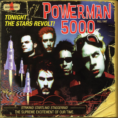 Powerman 5000 Tonight the Stars Revolt! LP (Coke Clear Vinyl with Bright Yellow Streaks)