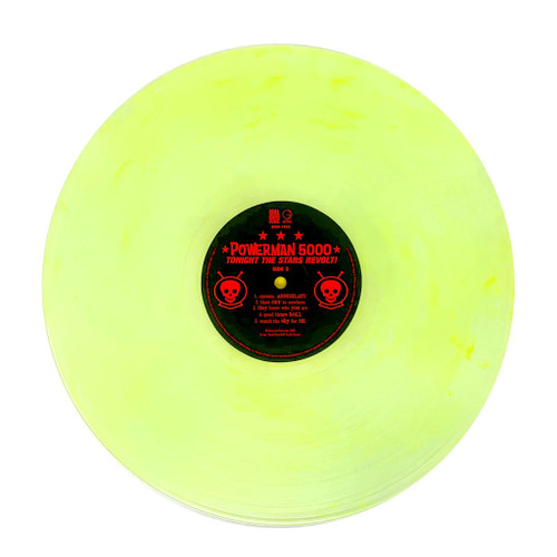Powerman 5000 Tonight the Stars Revolt! LP (Coke Clear Vinyl with Bright Yellow Streaks) 4
