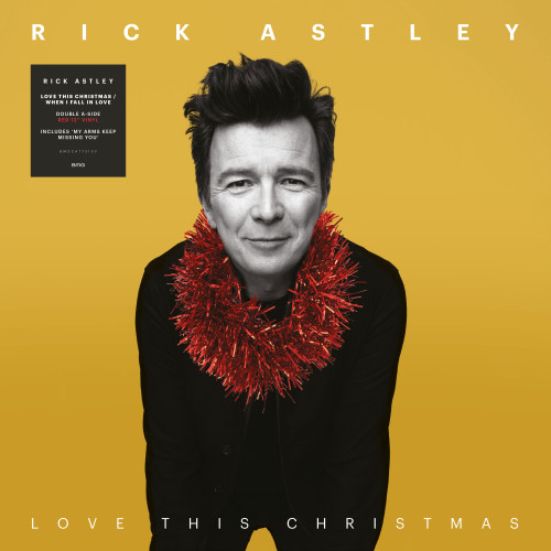 Rick Astley Love This Christmas / When I Fall in Love 12" Vinyl Single (Red Vinyl)