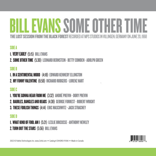 Bill Evans Some Other Time: The Lost Session from the Black Forest 200g 45rpm 2LP