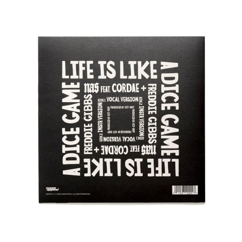 Nas featuring Cordae & Freddie Gibbs Life Is Like a Dice Game 45rpm 7" Vinyl Single 3